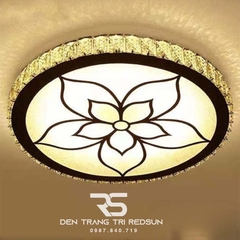 Đèn Mâm Mica Pha Lê Ốp Trần Phòng Khách Hiện Đại MKPL-048