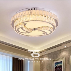Đèn Mâm Mica Pha Lê Ốp Trần Phòng Khách Hiện Đại MKPL-058
