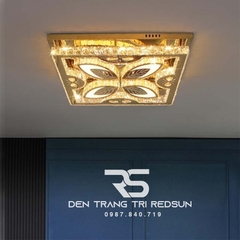 Đèn Mâm Mica Pha Lê Ốp Trần Phòng Khách Hiện Đại MKPL-07