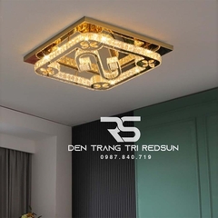 Đèn Mâm Mica Pha Lê Ốp Trần Phòng Khách Hiện Đại MKPL-072