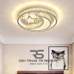 Đèn Mâm Mica Pha Lê Ốp Trần Phòng Khách Hiện Đại MKPL-099
