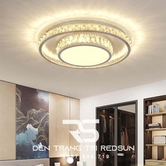 Đèn Mâm Mica Pha Lê Ốp Trần Phòng Khách Hiện Đại MKPL-100