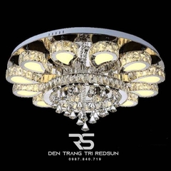 Đèn Mâm Mica Pha Lê Ốp Trần Phòng Khách Hiện Đại MKPL-123