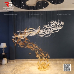 Đèn Chùm Thông Tầng Phòng Khách, Biệt Thự, Sảnh Khách Sạn Phong Cách Hiện Đại Lốc Xoáy HTK-NKFZ011