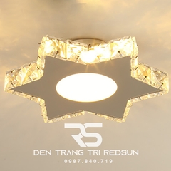 Đèn Mâm Mica Pha Lê Ốp Trần Phòng Khách Hiện Đại MKPL-069