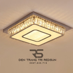 Đèn Mâm Mica Pha Lê Ốp Trần Phòng Khách Hiện Đại MKPL-077