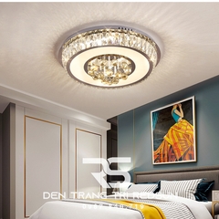 Đèn Mâm Mica Pha Lê Ốp Trần Phòng Khách Hiện Đại MKPL-076
