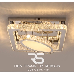 Đèn Mâm Pha Lê Ốp Trần Phòng Khách Hiện Đại M9216