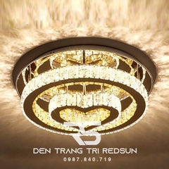 Đèn Mâm Pha Lê Ốp Trần Phòng Khách Hiện Đại M9235