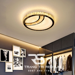 Đèn Mâm Mica Pha Lê Ốp Trần Phòng Khách Hiện Đại MKPL-022