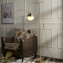 DC004-Đèn cây Décor cần cong chóa sứ