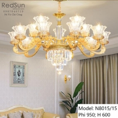 Đèn chùm chóa pha lê phong cách cổ điển N8015/15