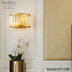 Đèn Tường Pha Lê Hiện Đại Khung Vàng DT1138