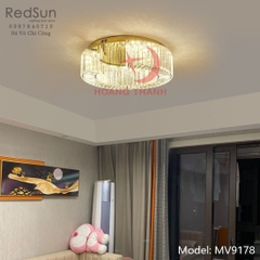 Đèn chùm thả thanh pha lê phong hiện đại MV9178