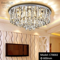 Chùm thả lớp pha lê mâm tròn CT8002