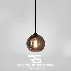 Đèn Thả Trần Hiện Đại Bắc Âu Choá Thuỷ Tinh Đen Khói CDT-L014 Dáng B