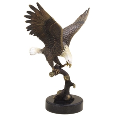 Tượng chim Đại bàng Đầu trắng bằng đồng SPI Eagle on Branch
