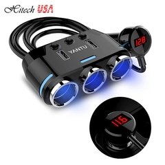 Bộ Chuyển Đổi YANTU 3 Ổ Cắm Với Màn Hình LED Hiển Thị Điện Áp Kép