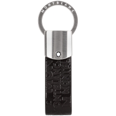 Móc chìa khóa cao cấp Montblanc Black Leather Westside Key Fob
