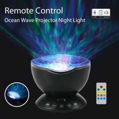 Loa kèm Đèn trang trí - Remote Control Ocean Wave Projector Nightlight