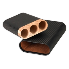 Ống đựng cigar 3 điếu Cohiba Carbon Fiber Black Label 3 Finger Cigar Case