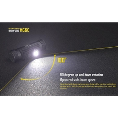 Đèn pin đeo trán siêu sáng Nitecore HC60 1000 Lumen USB Rechargeable LED Headlamp