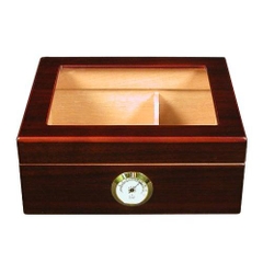 Hộp đựng cigar Mantello Humidor Royale Glasstop - 25 điếu