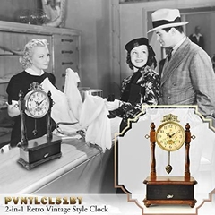 Loa phong cách cổ điển tích hợp đồng hồ  sang trọng Pyle 2-in-1 Vintage Style Clock, Retro Bluetooth Speaker