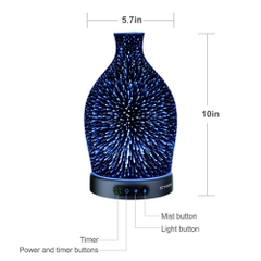 Bình phun sương khuếch tán tinh dầu SzTrokia Essential Oil Diffuser, 3D Effect