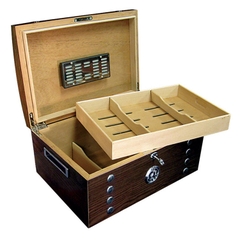 Hộp bảo quản cigar Montgomery Metal Studded Dome Top Humidor - 150 điếu