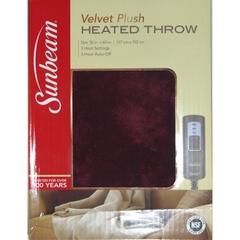 Chăn điện cao cấp Sunbeam Velvet Plush Heated Throw (chăn đơn)