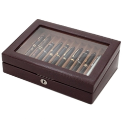 Hộp đựng bút Tech Swiss Leather Pen Box TS0432BRN - 12 chiếc