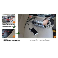 Thiết bị chuyển điện trên ô tô Doxin Automate Car 1200W 12V to 220V Power Inverter