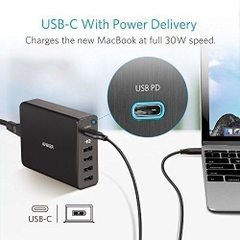 Củ sạc Anker USB Type-C Premium 5-Port 60W Powerport+