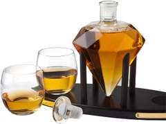 Set bình đựng rượu mạnh Godinger Whiskey Decanter Diamond