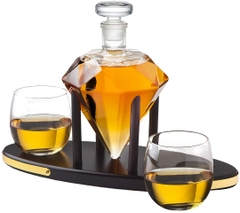 Set bình đựng rượu mạnh Godinger Whiskey Decanter Diamond