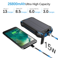 Pin sạc dự phòng năng lượng mặt trời aonidi i26s