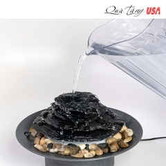 Thác nước phong thủy nước chảy luân hồi để bàn Mirra Zen Tabletop Relaxation Fountain