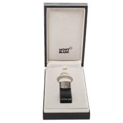 Móc chìa khóa cao cấp Montblanc Black Leather Westside Key Fob