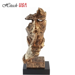 Tượng gương mặt trừu tượng AUKBEC Silence Golden Handicraft Broken Sculpture