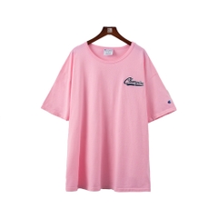 Champion, Cotton Vintage Script Logo T-Shirt - Candy Pink