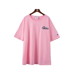 Champion, Cotton Vintage Script Logo T-Shirt - Candy Pink