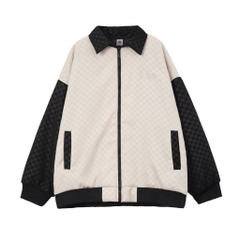 M.B.C Checked Corduroy Jacket - Cream/Black