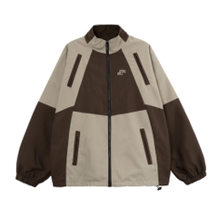 M.B.C Color-block Windbreaker Jacket - Brown