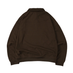 M.B.C Waffle Long-sleeve Polo - Brown