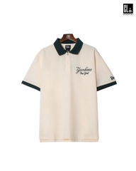 New Era, AP MLB POLO SHIRT NEW YORK YANKEES IVO - CREAM GREEN