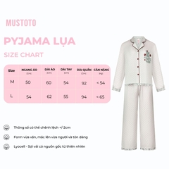 MB38 | MUSTOTO Bộ Mặc Nhà Lụa Pyjama Đồ Ngủ Tay Dài Quần Dài