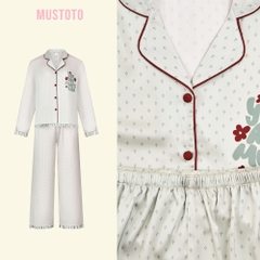 MB38 | MUSTOTO Bộ Mặc Nhà Lụa Pyjama Đồ Ngủ Tay Dài Quần Dài