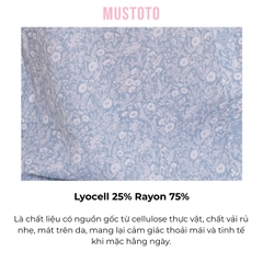 MB101 | MUSTOTO Bộ Mặc Nhà Pijama Lyocell Viền Bèo Quần Dài Thu Đông