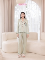 MB38 | MUSTOTO Bộ Mặc Nhà Lụa Pyjama Đồ Ngủ Tay Dài Quần Dài